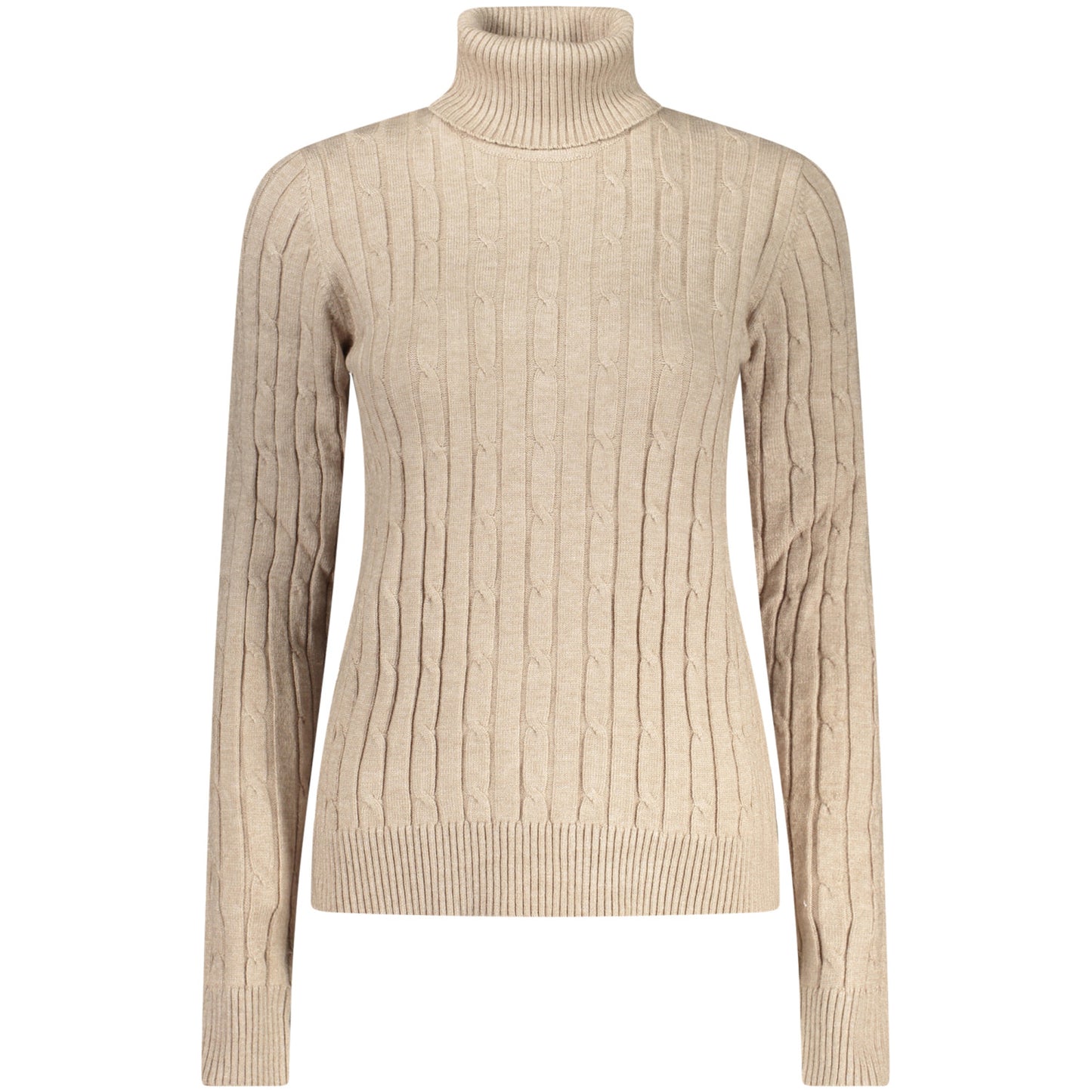 Long-Sleeve women's Turtleneck Sweater Norway beige