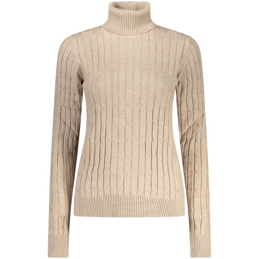 Long-Sleeve women's Turtleneck Sweater Norway beige