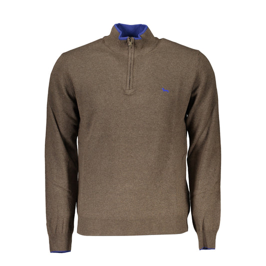Sudadera marrón de hombre Harmont &amp; Blaine con media cremallera