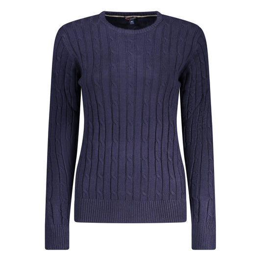 Long-Sleeve Womens Crew Neck Sweater Norway navy