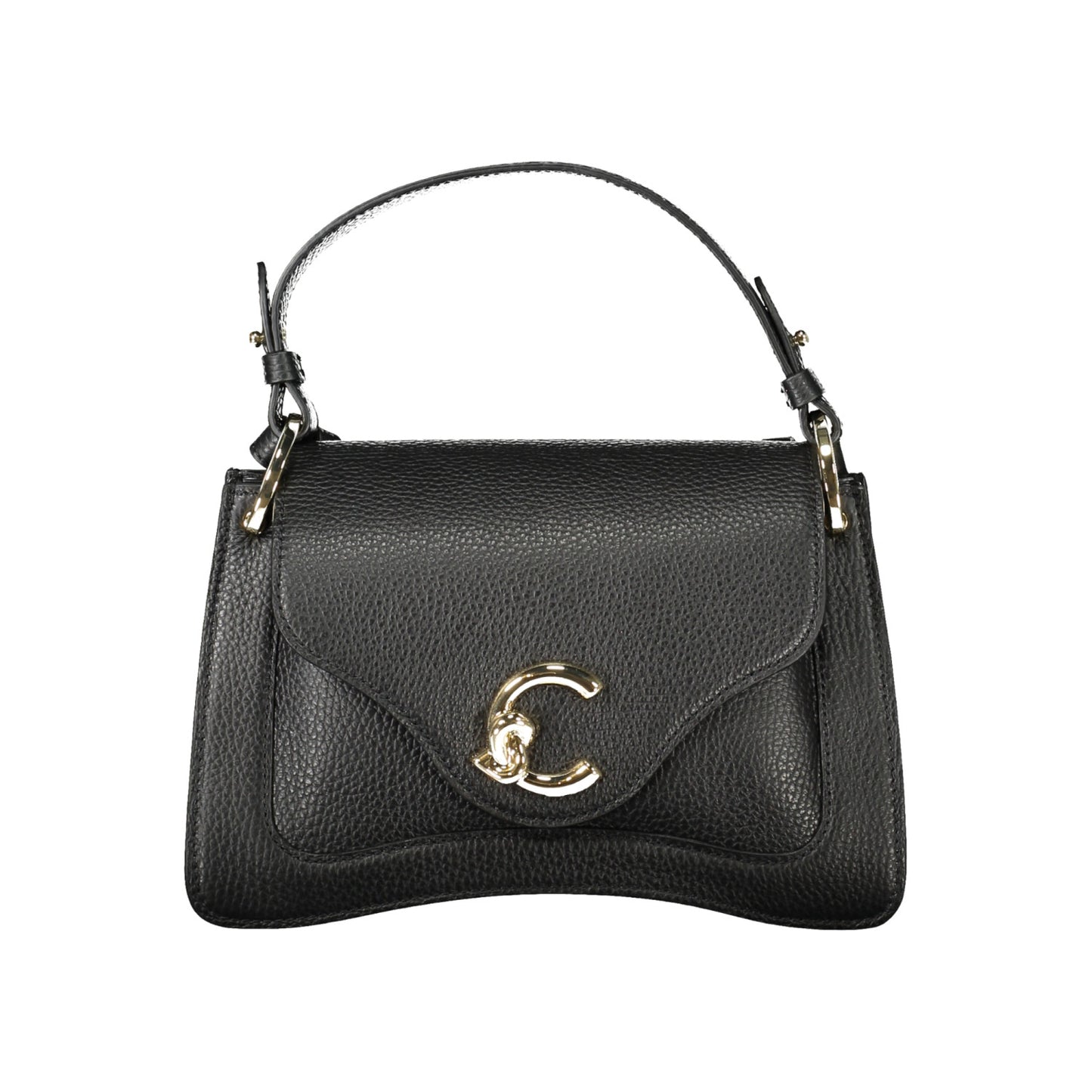 Coccinelle C-Me tas in zwart leer