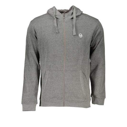Sweat à capuche zippé pour homme Sergio Tacchini gris