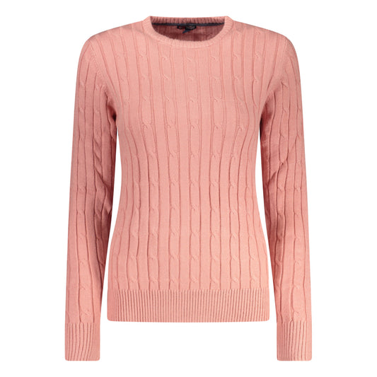 Long-Sleeve Womens Crew Neck Sweater Norway pink