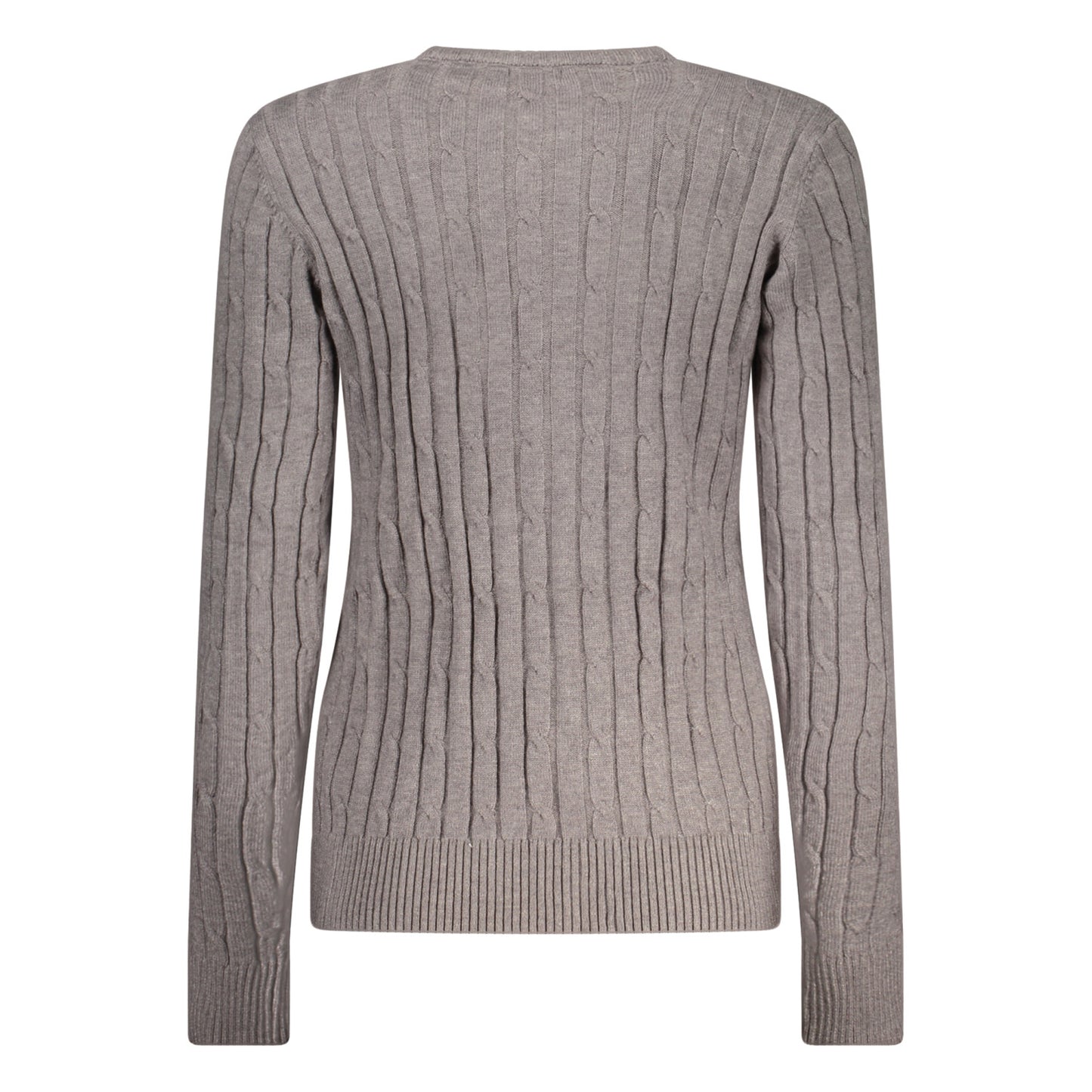 Long-Sleeve Womens Crew Neck Sweater Norway gray