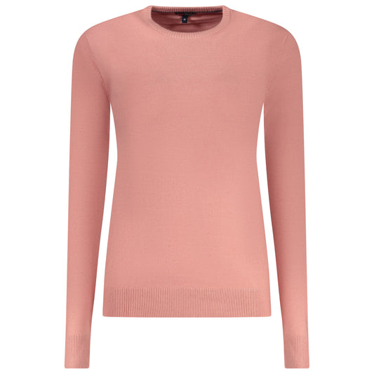 Womens Sweatshirt Long-Sleeve Crew Neck Norway pink
