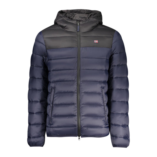 Men’s Navy Norway Puffer Jacket with Hood – Winter Coat